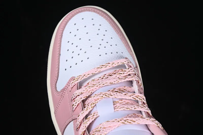 All categories Air Jordan Jordan series basketball shoes Air Jordan 1 Low Air Jordan 1 Low AJ1 Joe 1 customized model white pink low-top cultural and leisure sports sneakers DC0774-162